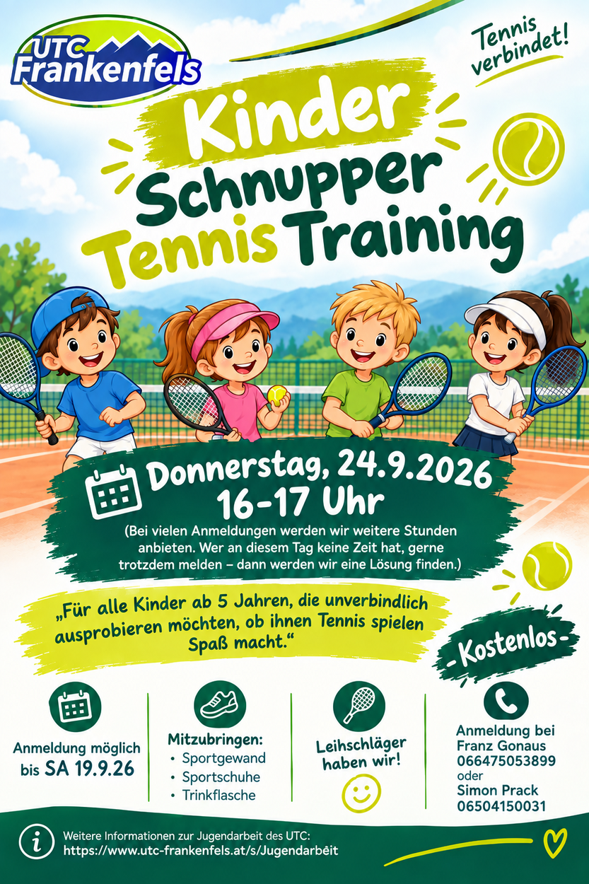 Kinder Schnupper Tennis Training